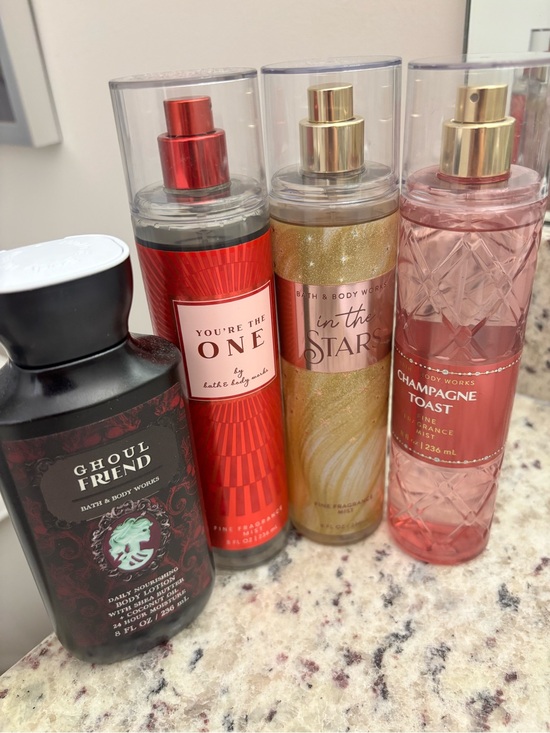 Bath & Body Works Other - Bath & Body Works Body Lotion & Fragrance Mist Set — Red, Gold, Pink, Black